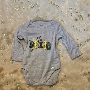 New Gerber Gray Bodysuit with Yellow and Green Design Rebel Pride